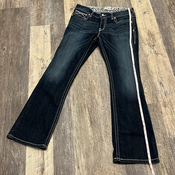 Ariat Blue Bootcut Denim Embroidered Jeans Women Size 32 - Picture 15 of 15